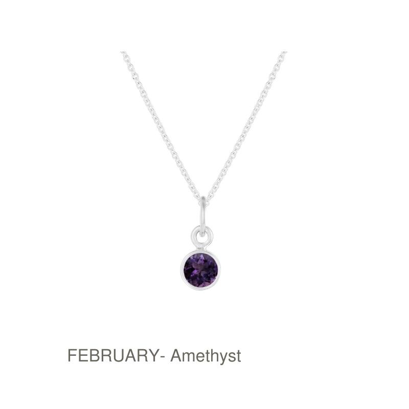 Bezel Birthstone Necklace - Image 5
