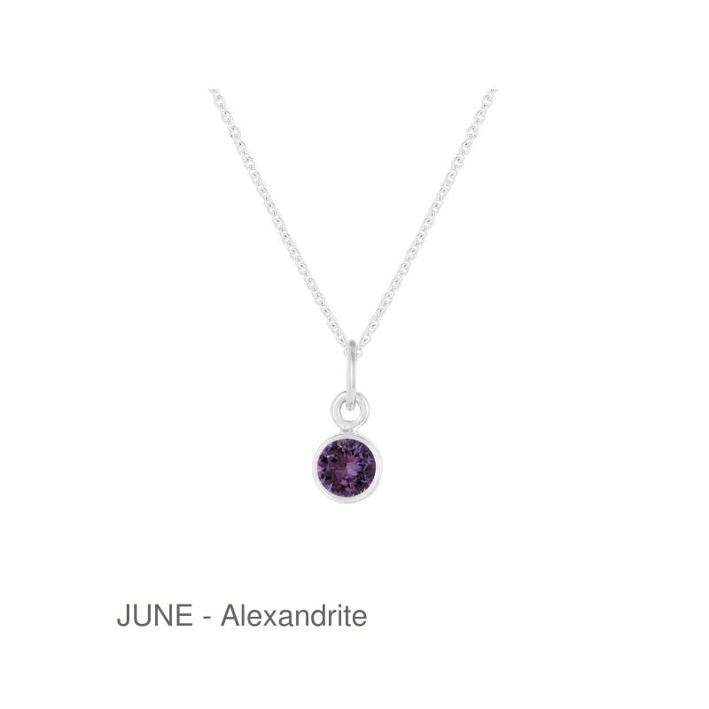 Bezel Birthstone Necklace - Image 9