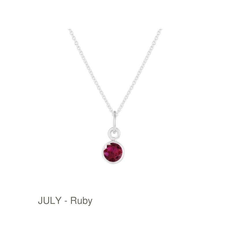 Bezel Birthstone Necklace - Image 10