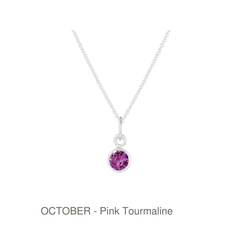 Bezel Birthstone Necklace - Image 13