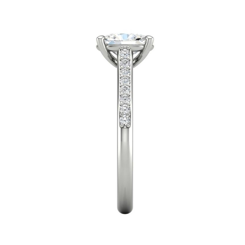 Oval Pavé Engagement Ring - Image 5