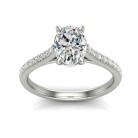 Oval Pavé Engagement Ring - Image 2