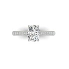 Oval Pavé Engagement Ring - Image 4
