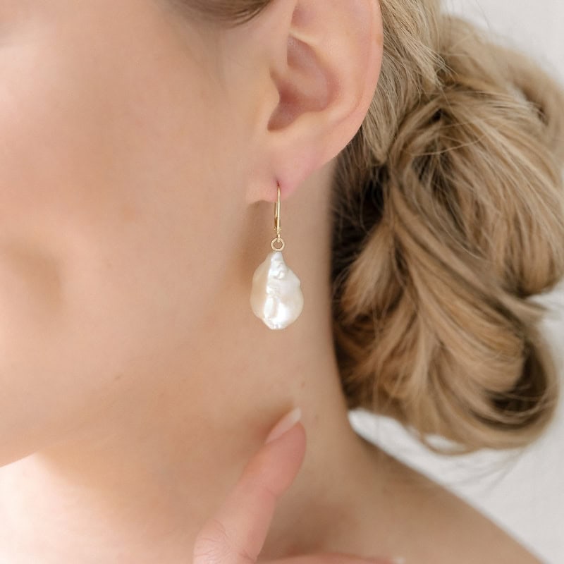 Baroque Lever Earrings - Image 4