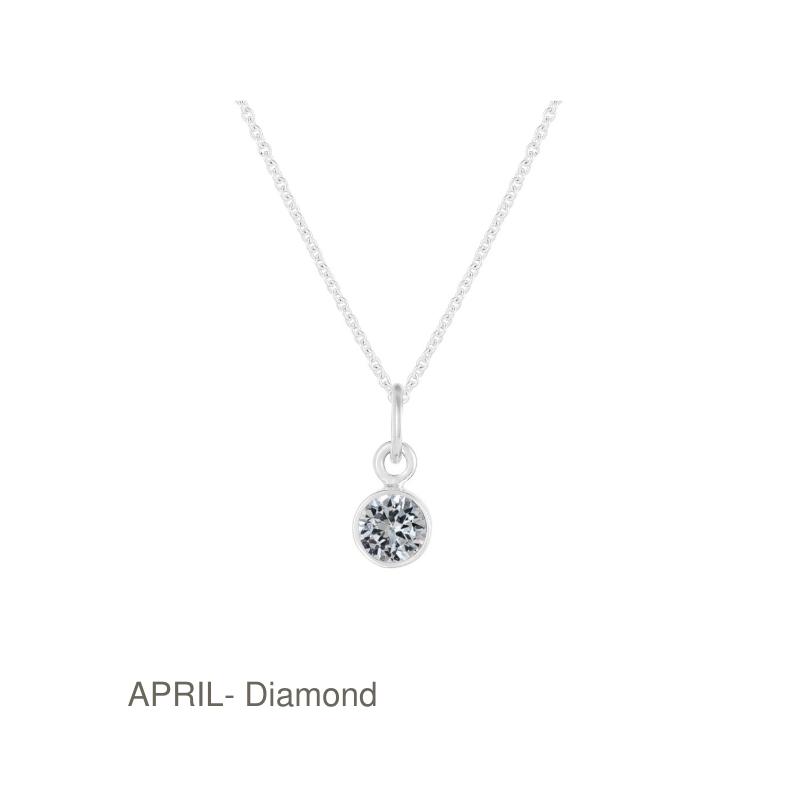 Bezel Birthstone Necklace - Image 7