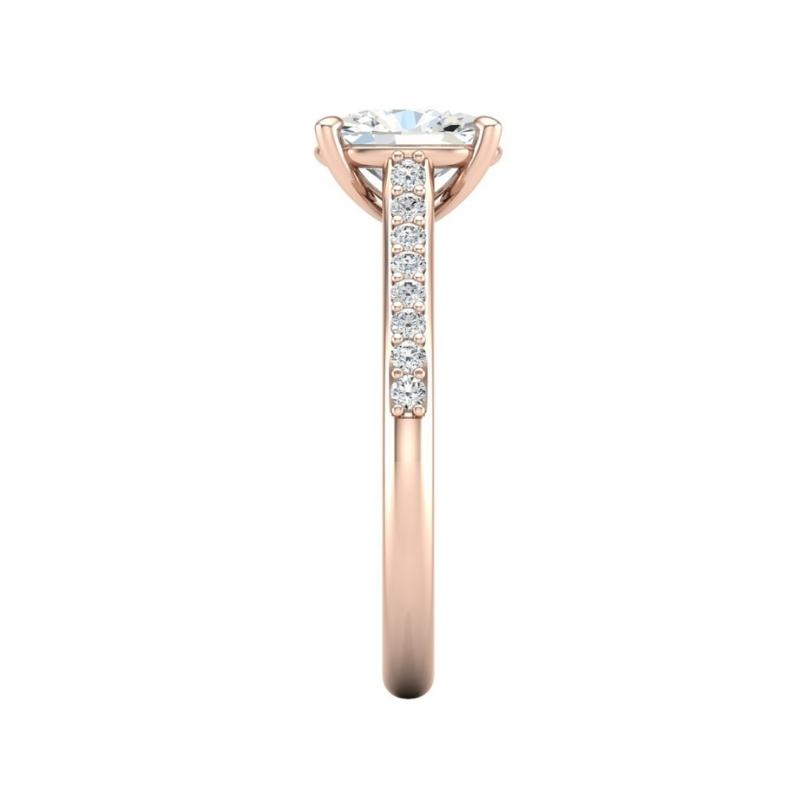 Oval Pavé Engagement Ring - Image 10