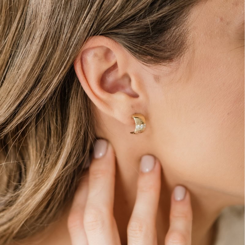 Star Hoop Earrings