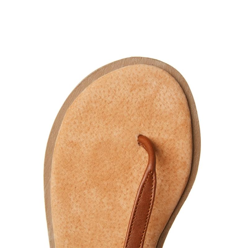 Ladies Toe Post Leather Sandals - Image 11