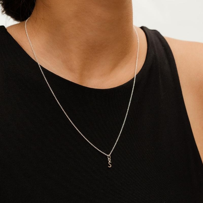 Dainty Initial Necklace - Image 2