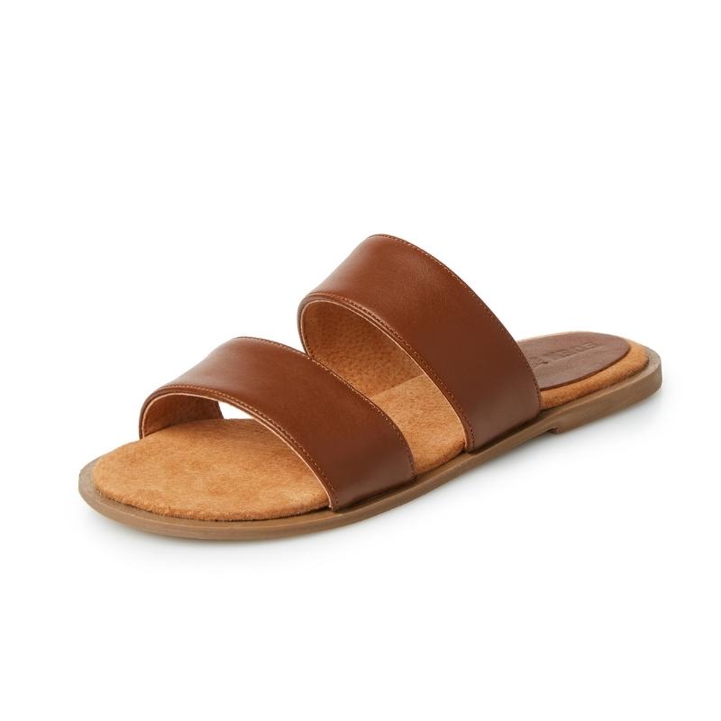 Ladies Broad Strap Leather Sandals - Image 9