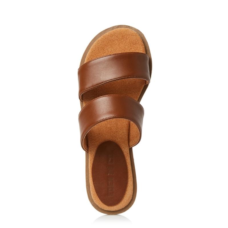 Ladies Broad Strap Leather Sandals - Image 8