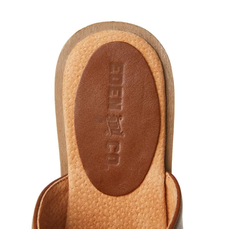 Ladies Broad Strap Leather Sandals - Image 6