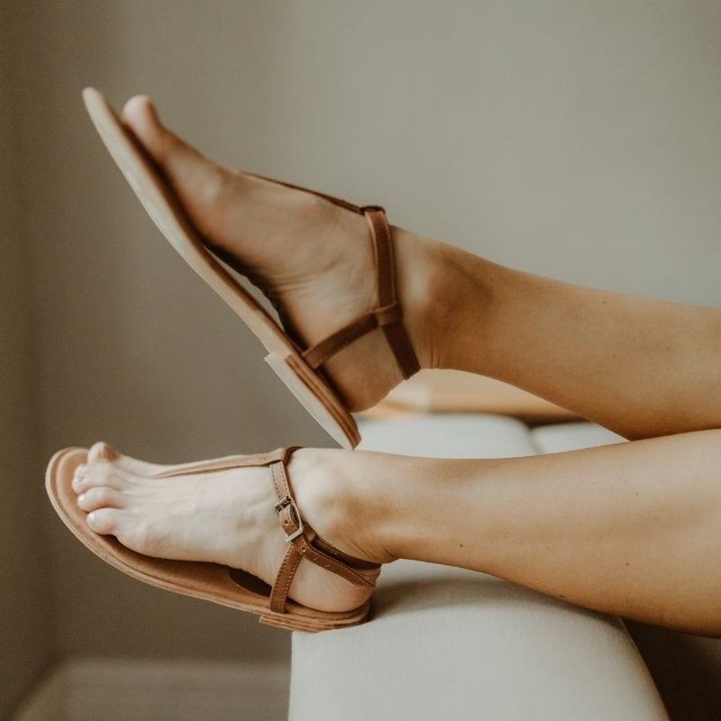 Ladies Toe Post Leather Sandals - Image 4