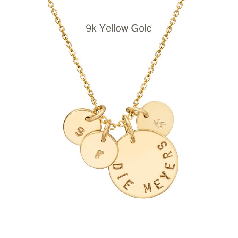 Personalised Family Necklace -9k Gold or Rose Gold - Image 3