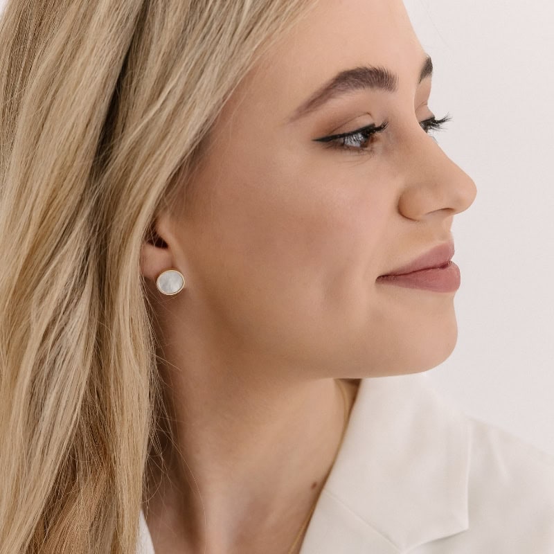 Mother-of-Pearl Circular Studs - Image 2