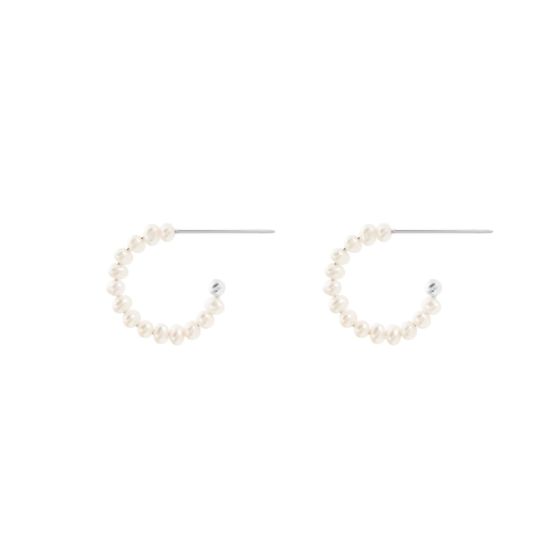 Infinity Pearl Hoops - Image 5