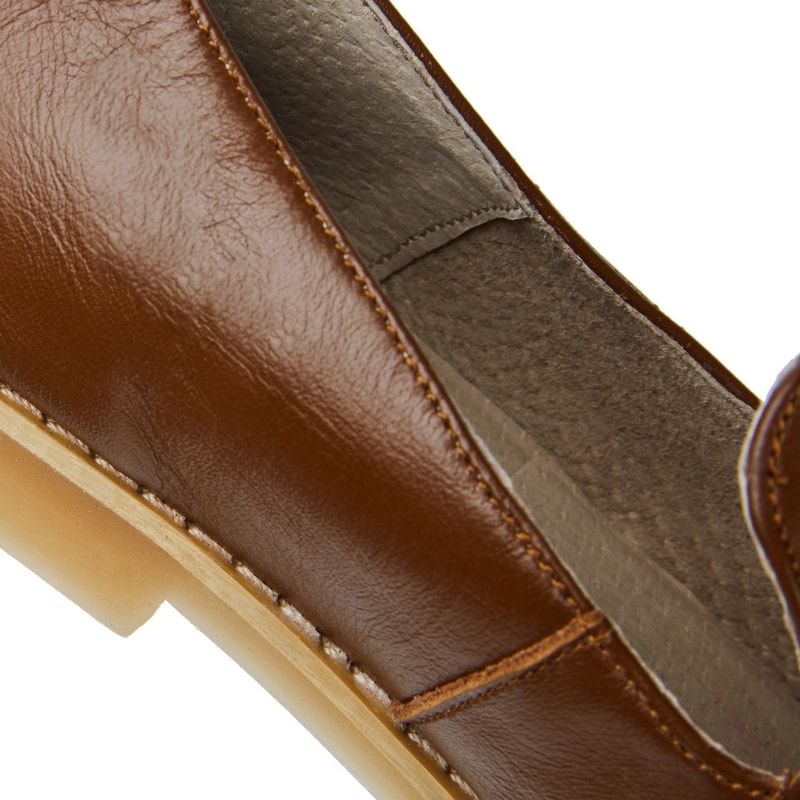 French Leather Loafers - Tan - Image 11