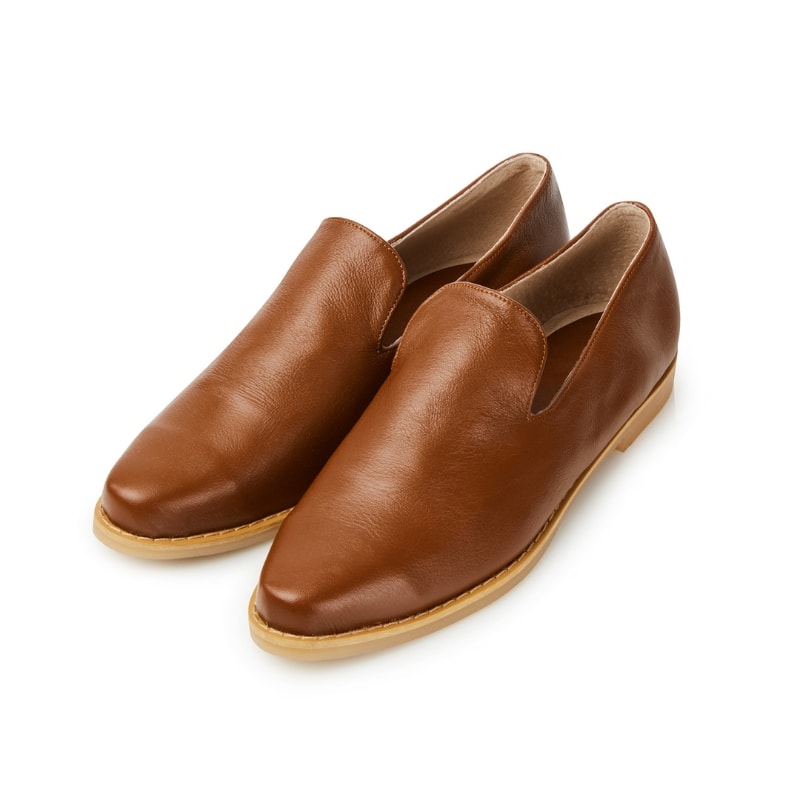 French Leather Loafers - Tan - Image 5