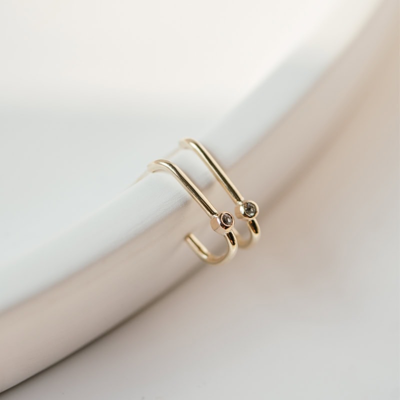 Anchor Hoop Earrings - Image 2