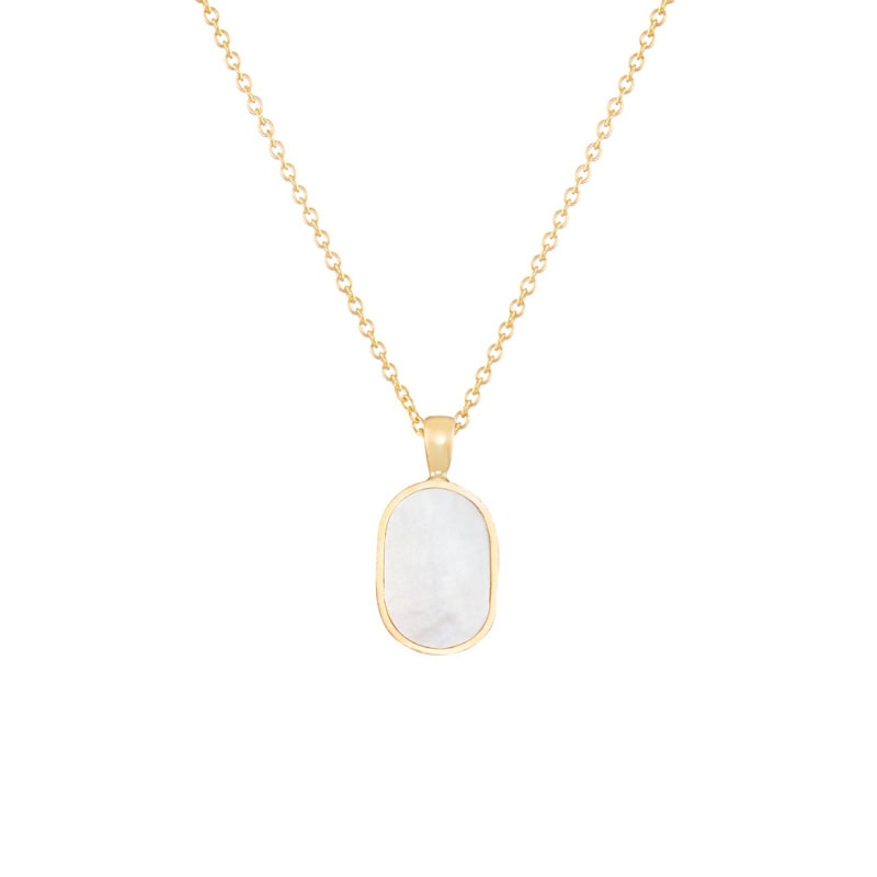 Mother-of-Pearl Oval Necklace - Image 4
