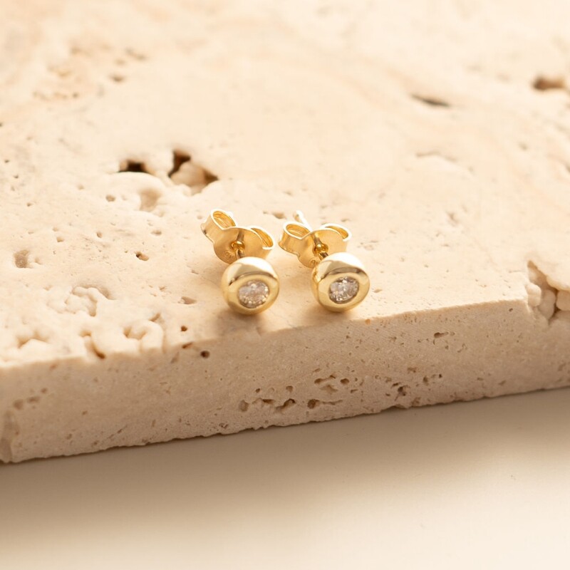 Diamond Stud Earrings - Image 2